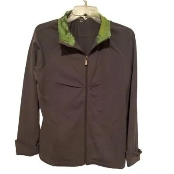 Danskin Women's Activewear Jacket And Pants Gray Stretch Pockets Zip L 12-14 - Picture 5 of 8